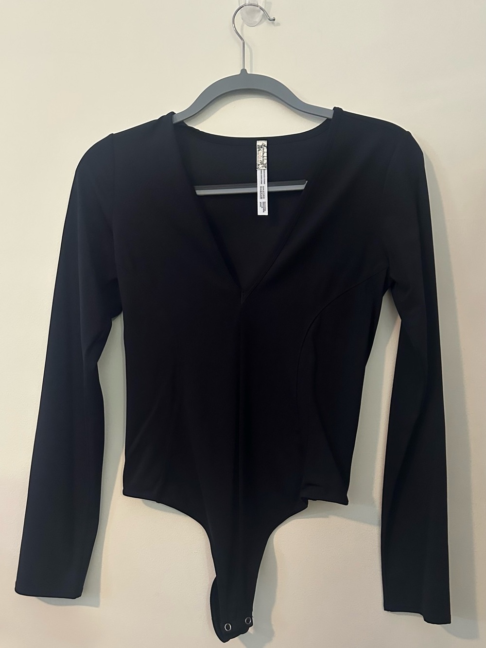 Intimately Free People Long Sleeve Deep V-Neck Bodysuit
